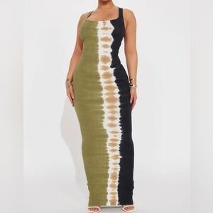 Tie Dye Meadow Maxi Dress Small